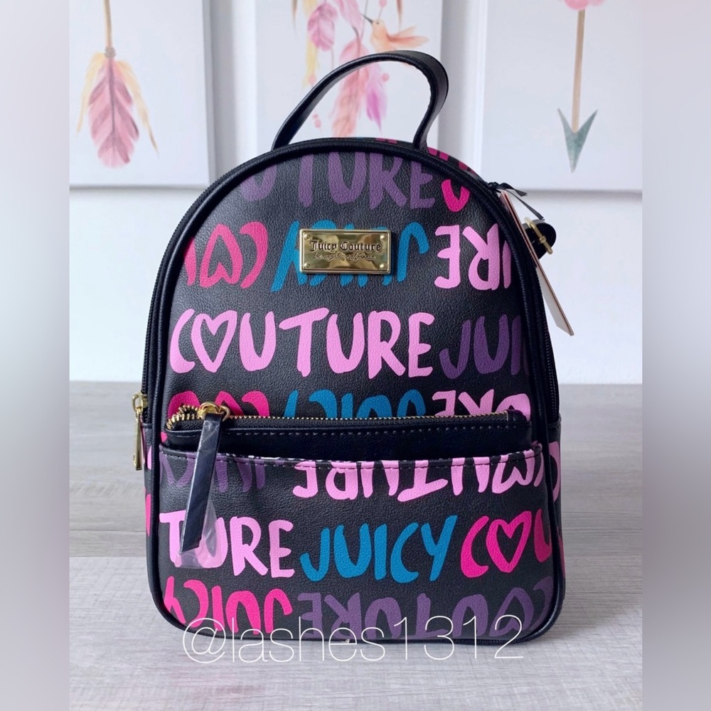 JUICY COUTURE Bag Mini Backpack with Pouch - Black
